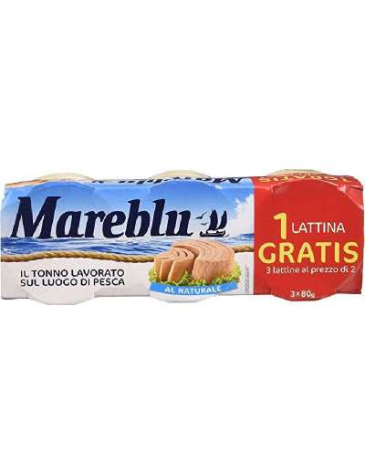MAREBLU' TONNO NATURALE 2+1X80 GR 240