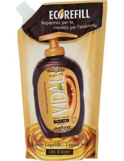 VIDAL ECO RICARICA ARGAN SAPONE LIQUIDO FLACONE LT 1