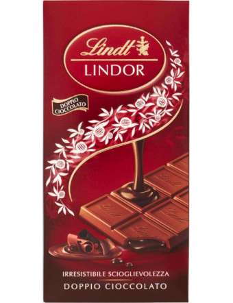 LINDT LINDOR DOPPIO CIOCCOLATO TAVOLETTA GR 100