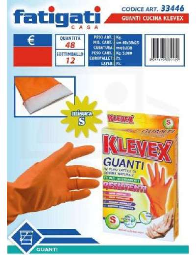 KLEVEX GUANTI CUCINA S FELPATI PICCOLI PZ 1