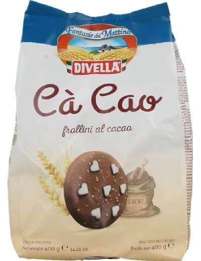 DIVELLA CA' CAO BISCOTTI AL CACAO GR 400