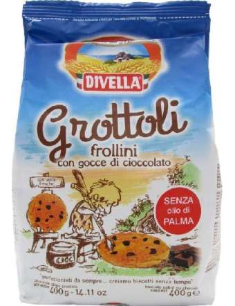 DIVELLA GROTTOLI CIOCCOLATO BISCOTTI GR 400