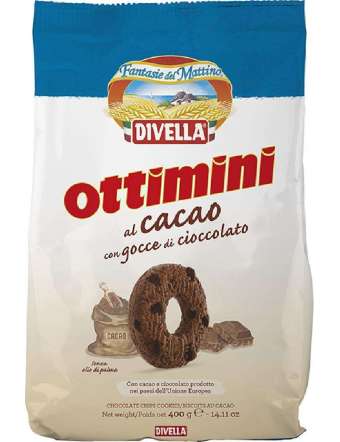 DIVELLA OTTIMINI CACAO BISCOTTI GR 400