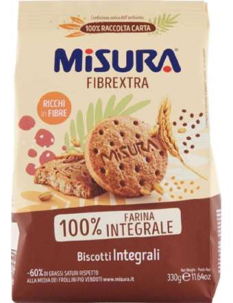 MISURA BISCOTTI FIBRE INTEGRALI GR 330