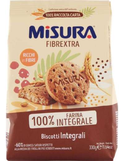 MISURA BISCOTTI FIBRE INTEGRALI GR 330