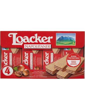 LOACKER WAFER NAPOLITANER 4X45 GR 180