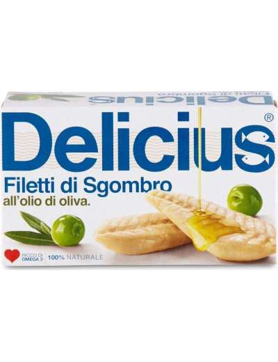 DELICIUS SGOMBRO IN OLIO D'OLIVA GR 125