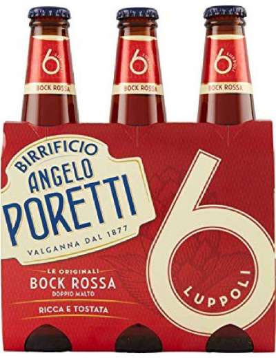 BIRRA PORETTI 6 LUPPOLI ROSSA 3X33 CL