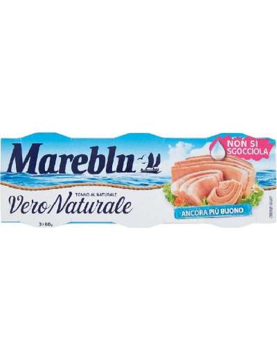 MAREBLU' TONNO VERO NATURALE 3X60 GR 180