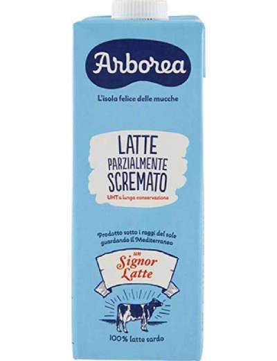 ARBOREA LATTE PARZIALMENTE SCREMATO UHT BRIK LT 1