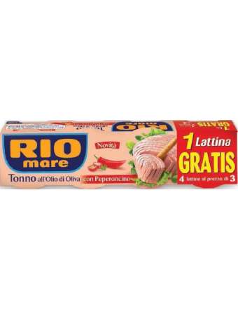 RIO MARE TONNO CON PEPERONCINO 80X3+1 GR 320