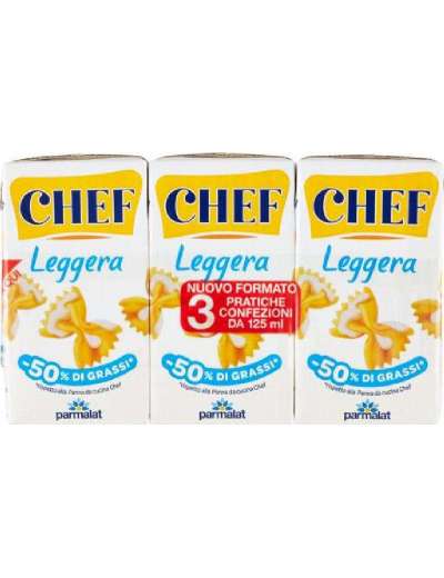 CHEF PANNA LEGGERA 3X125 ML PARMALAT BRIK