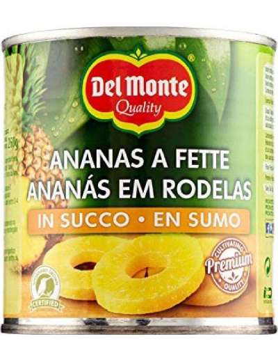 DEL MONTE ANANAS FETTE IN SUCCO AL NATURALE GR 435