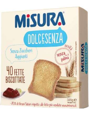 MISURA FETTE SENZA ZUCCHERI AGGIUNTI GR 320