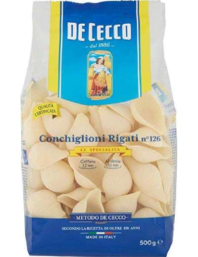 DE CECCO N 126 CONCHIGLIONI RIGATI GR 500