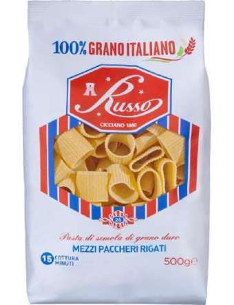 RUSSO N 25 MEZZI PACCHERI RIGATI SPECIALITA' GR 500