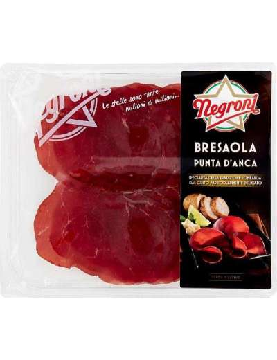 NEGRONI BRESAOLA PUNTA D'ANCA AFFETTATI VASCHETTA GR 90