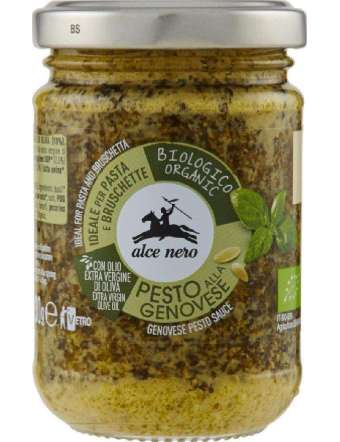 ALCE NERO PESTO GENOVESE BIO VETRO GR 130