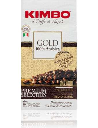 KIMBO GOLD 100% ARABICA MACINATO PER MOKA GR 250