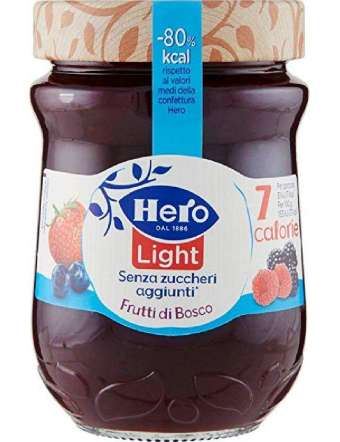 HERO CONFETTURA LIGHT FRUTTI DI BOSCO VETRO GR 280