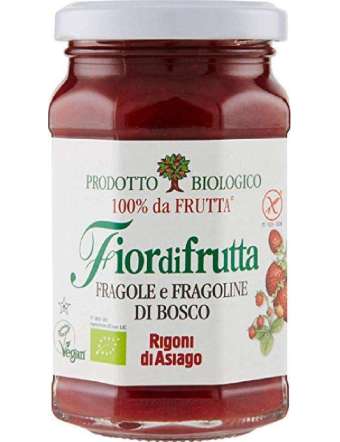 RIGONI FRAGOLINE BIO FIOR DI FRUTTA VETRO GR 250