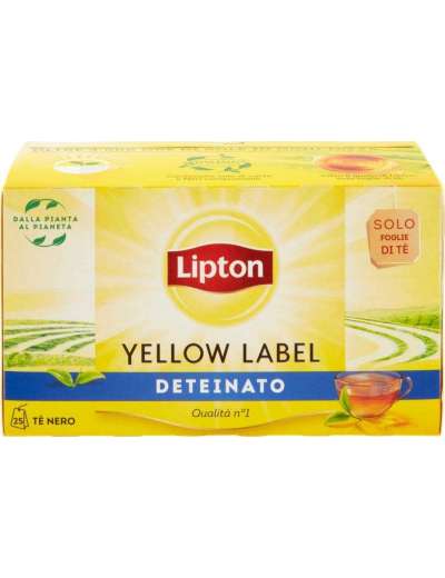 LIPTON TE' DETEINATO YELLOW LABEL 25 FILTRI GR 37