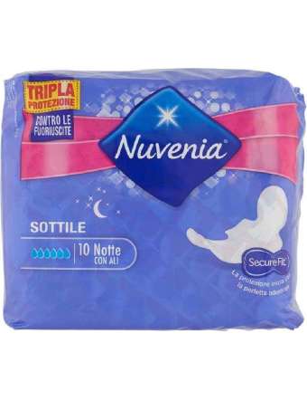 NUVENIA ASSORBENTI NOTTE SOTTILE DA 10 PZ