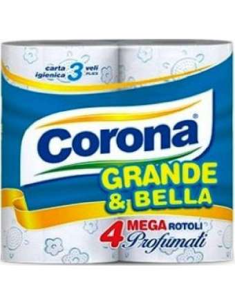 CORONA CARTA IGIENICA GRANDE&BELLA 3 VELI 4 ROTOLI