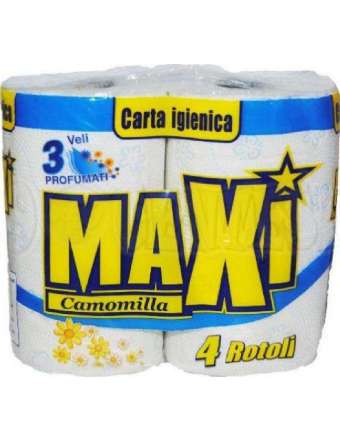 MAXI CARTA IGIENICA CAMOMILLA 3 VELI 4 ROTOLI