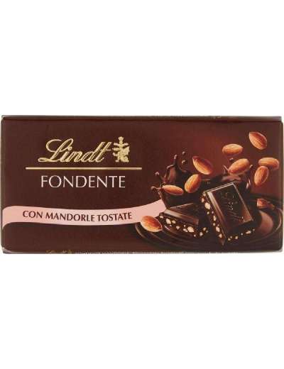 LINDT FONDENTE CON MANDORLE TOSTATE TAVOLETTA GR 100