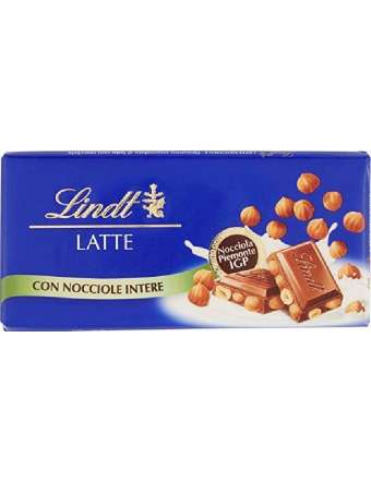 LINDT LATTE CON NOCCIOLE INTERE TAVOLETTA GR 100