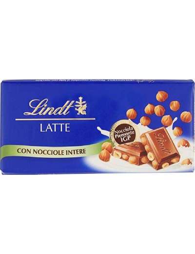 LINDT LATTE CON NOCCIOLE INTERE TAVOLETTA GR 100