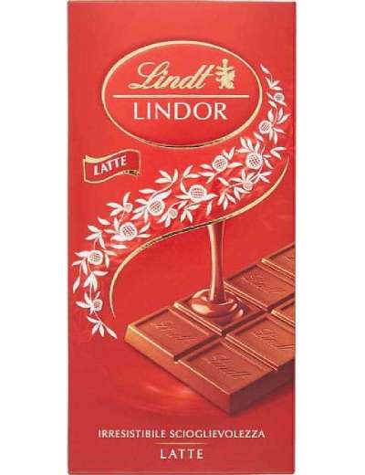 LINDT LINDOR LATTE TAVOLETTA GR 100