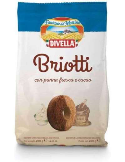 DIVELLA BRIOTTI PANNA CACAO BISCOTTI GR 400