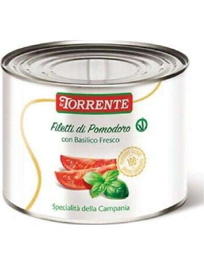 TORRENTE FILETTI DI POMODORO CON BASILICO FRESCO GR 2000