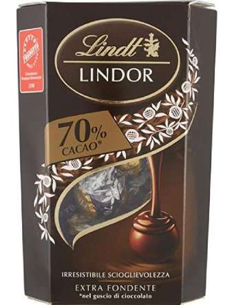 LINDT LINDOR PRALINE 70% FONDENTE GR 200