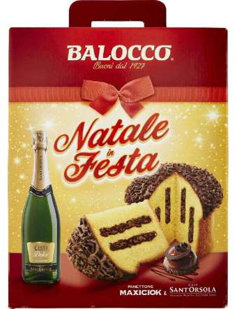 BALOCCO STRENNA NATALE IN FESTA PANETTONE MAXICIOK GR 800