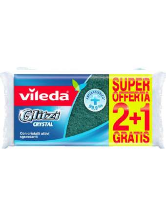 VILEDA SPUGNA GLITZI CRYSTAL 2+1 GRATIS