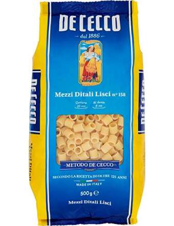 DE CECCO N 158 MEZZI DITALI LISCI GR 500