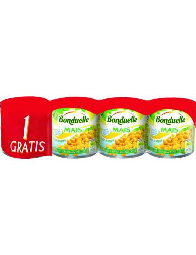 BONDUELLE MAIS GR 150 X 3+1 GRATIS