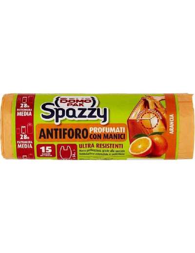 DOMOPAK SPAZZY SACCHI SPAZZATURA ARANCIA 52X54 LT 28 PZ15