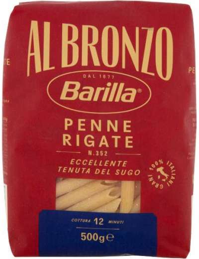 BARILLA BRONZO PENNE RIGATE GR 500