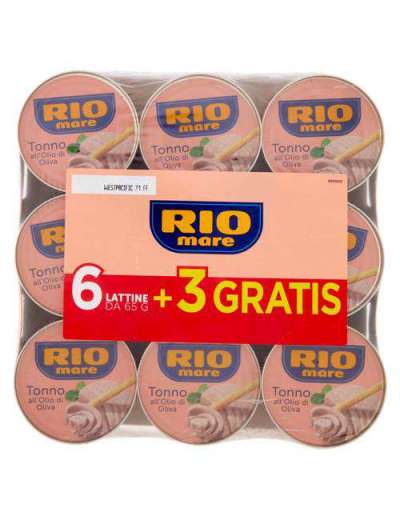 RIO MARE TONNO OLIO DI OLIVAGR 65 X 9 (6+3)