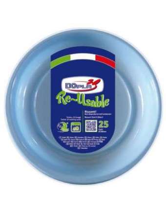 DOPLA PIATTI PIANI COL.AZZURRI 25 PZ