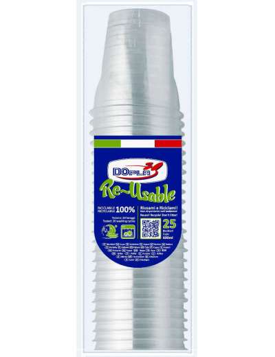 DOPLA BICCHIERI DIAMANT 600 ML 25 PZ