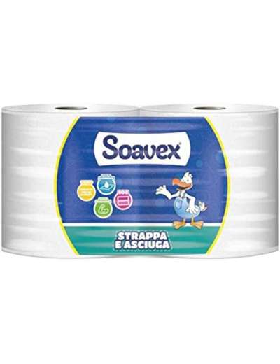 SOAVEX STRAPPA E ASCIUGA 2 ROTOLONI