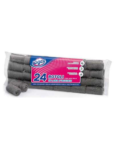 LOGEX ROTOLI LANA D'ACCIAIO X 24