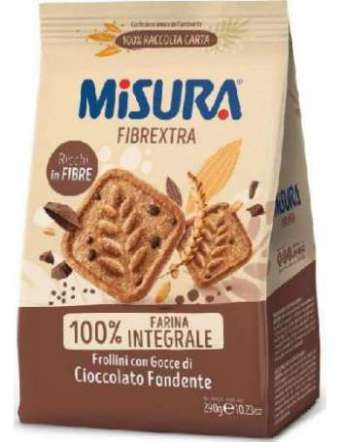 MISURA FROLLINI FIBREXTRA CON GOCCE DI CIOCCOLATO FONDENTE GR 290