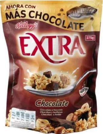 KELLOGG EXTRA CIOCCOLATO E NOCCIOLE GR 375