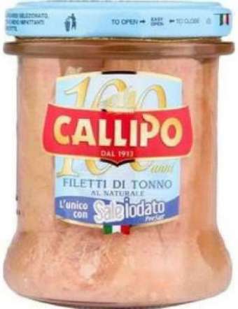 CALLIPO FILETTI NATURALE TONNO GR 170